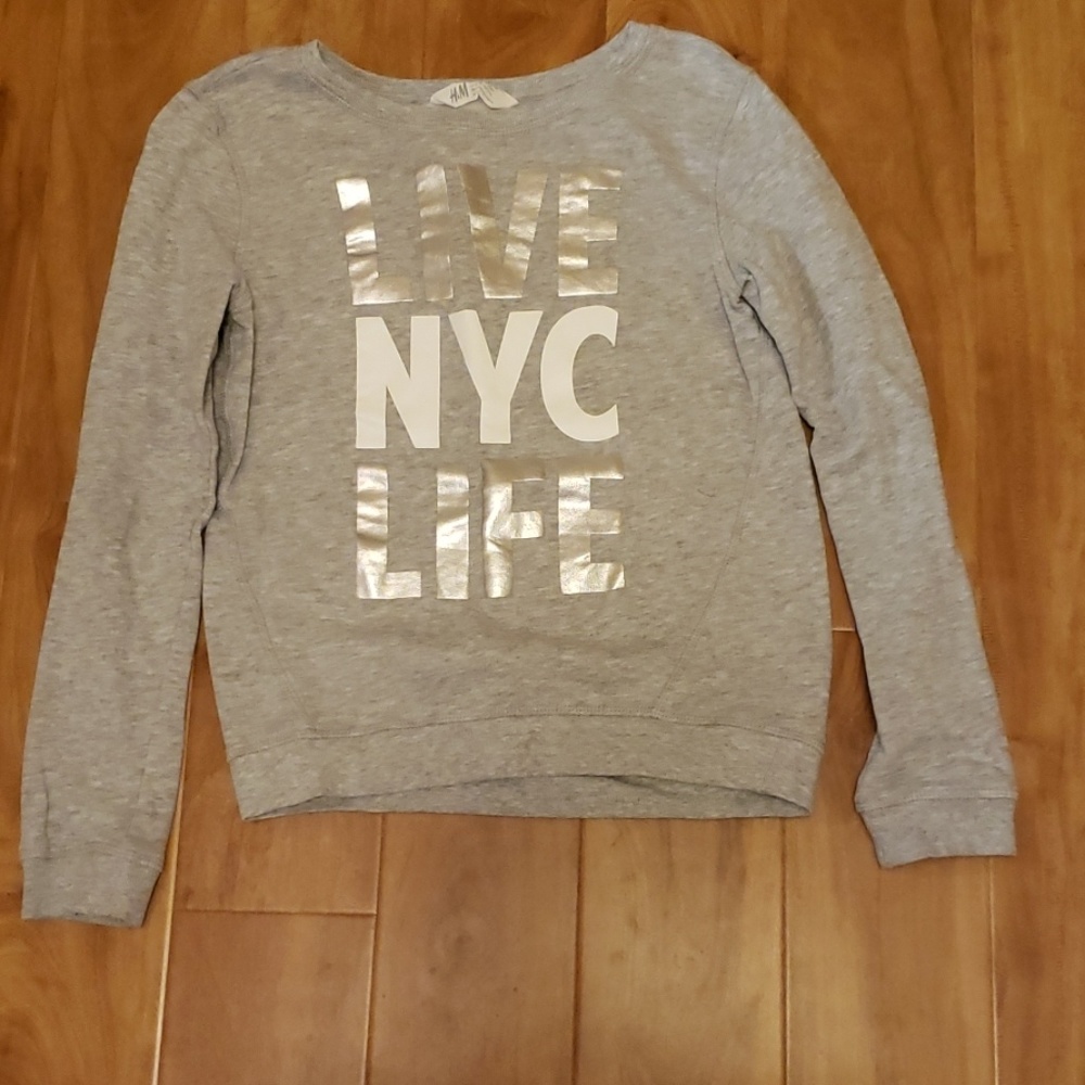 Live, NYC, Life gray sweatshirt